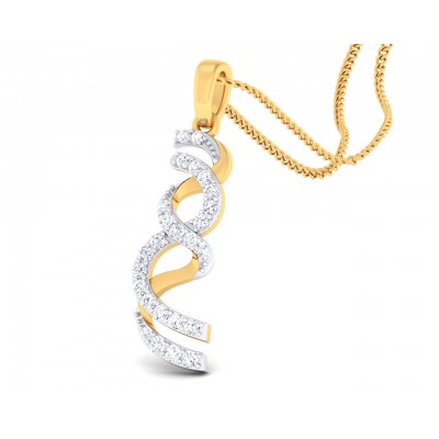 Gila Round Brilliant Diamond Pendant in Gold